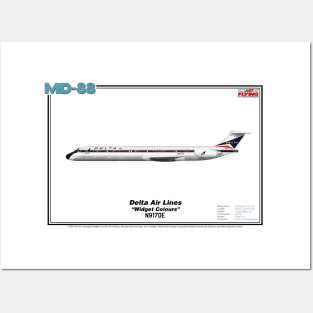 McDonnell Douglas MD-88 - Delta Air Lines "Widget Colours" (Art Print) Posters and Art